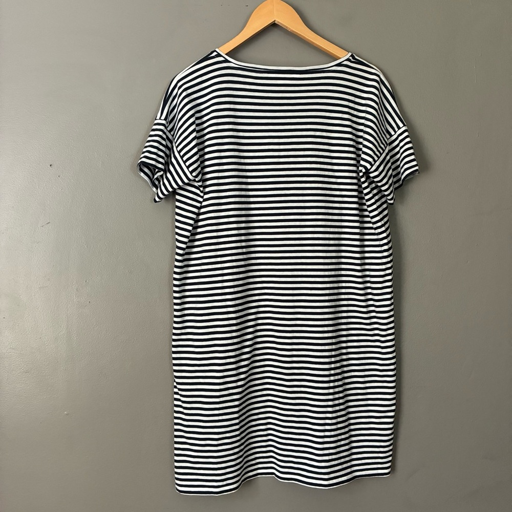EVERLANE Coastal Preppy Striped T-Shirt Dress Tee | Cotton Effortless Summer M - Picture 7 of 8